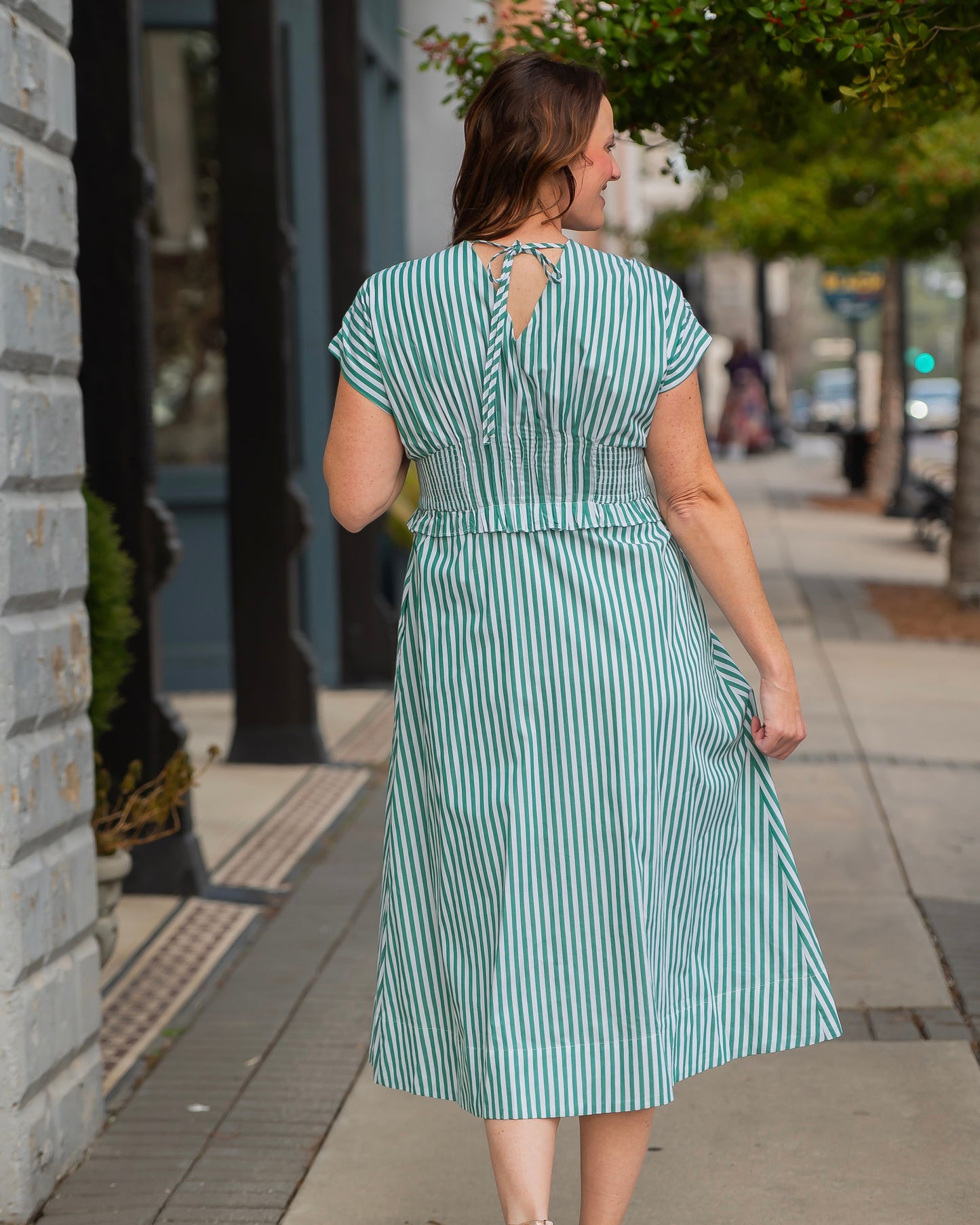 Icelynn Striped Zip Front Dress