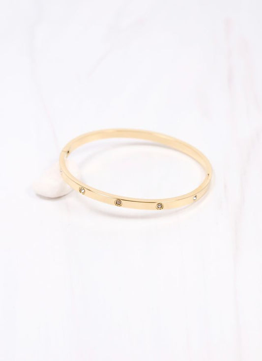 Geneiva CZ Metal Bracelet GOLD