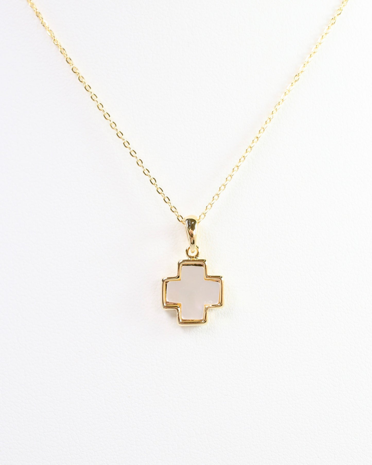 Shelby Cross Necklace Gold
