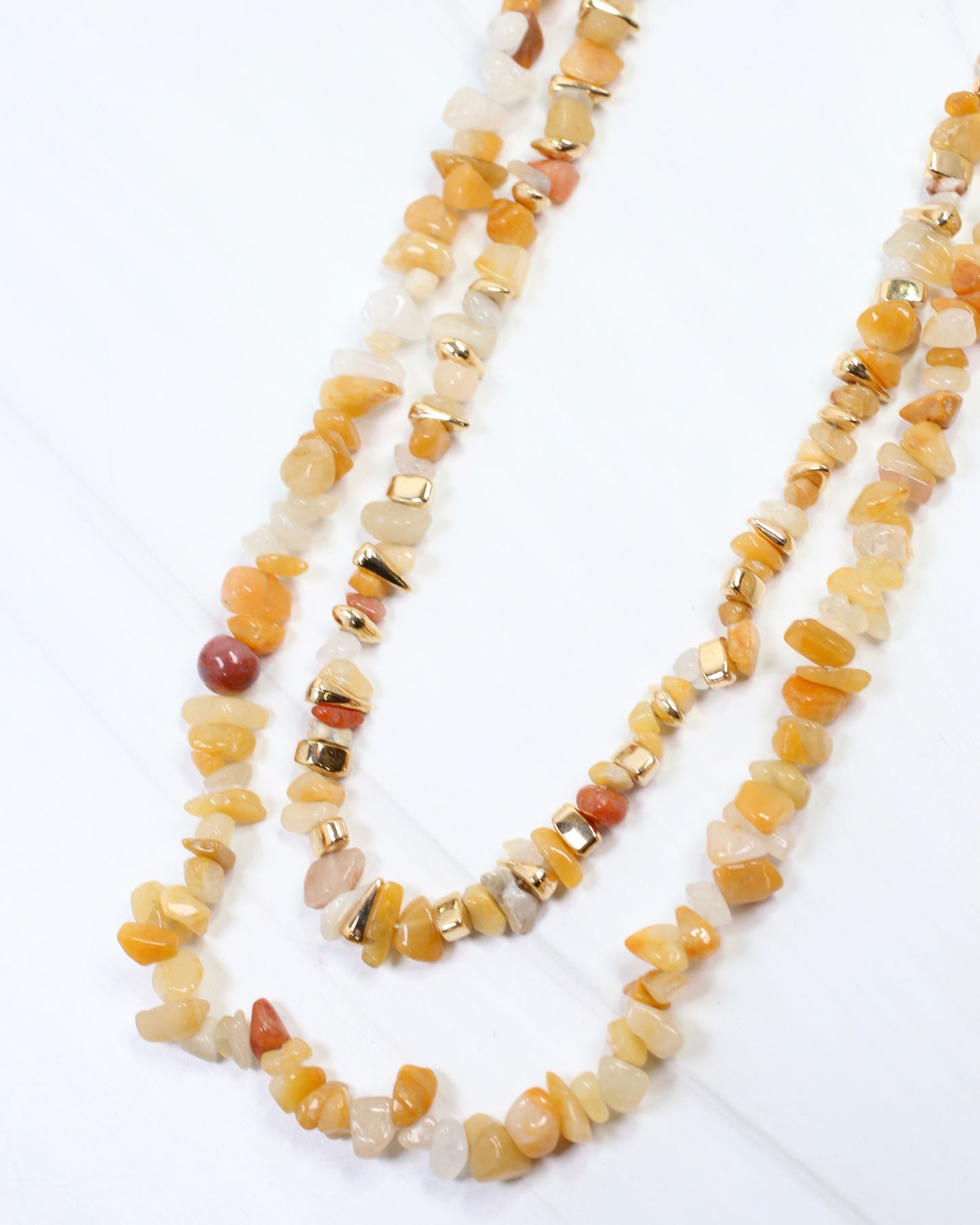 Eastpointe Beaded Layered Necklace Natural