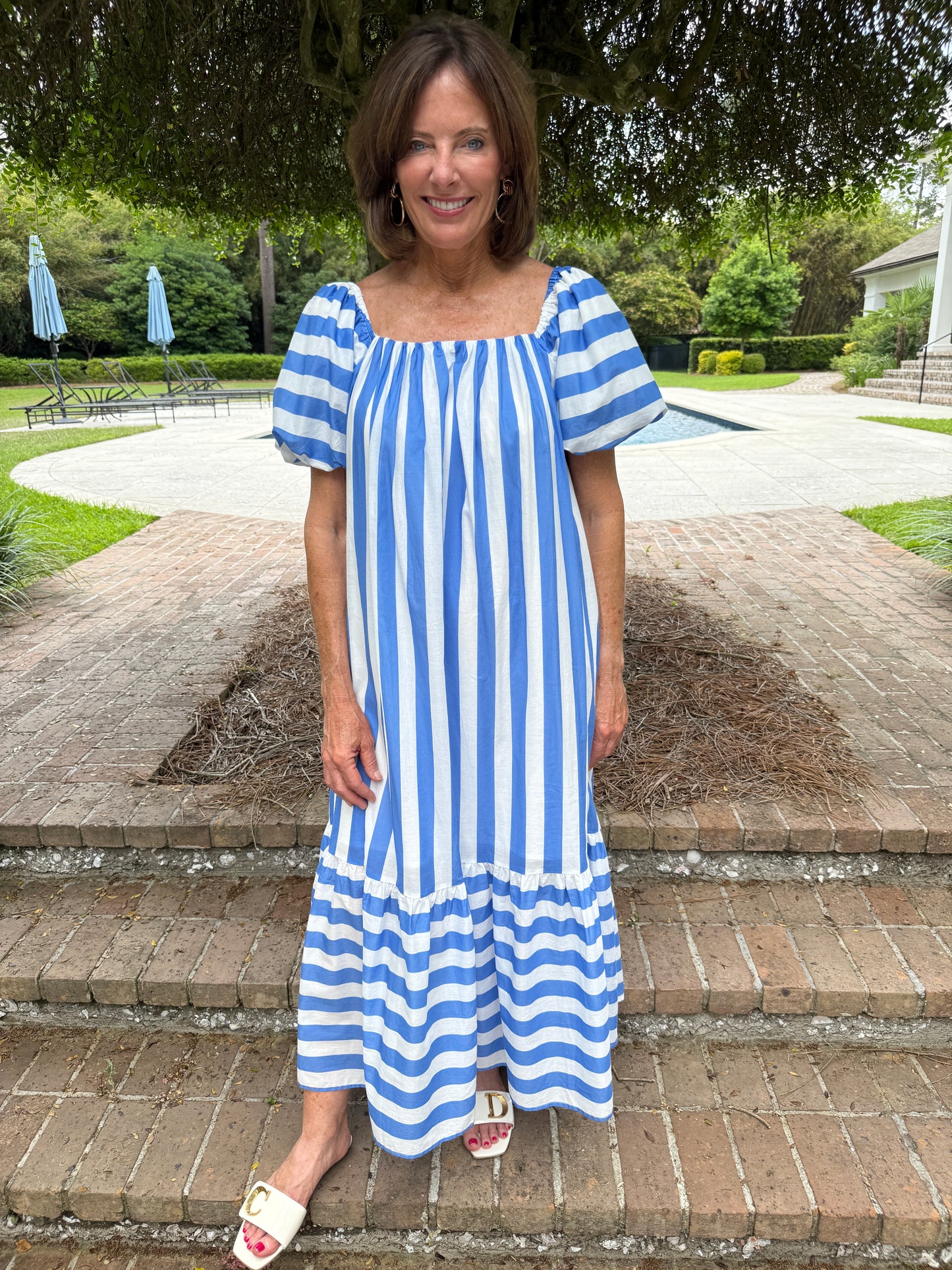Scarlett Blue Stripe Maxi Dress