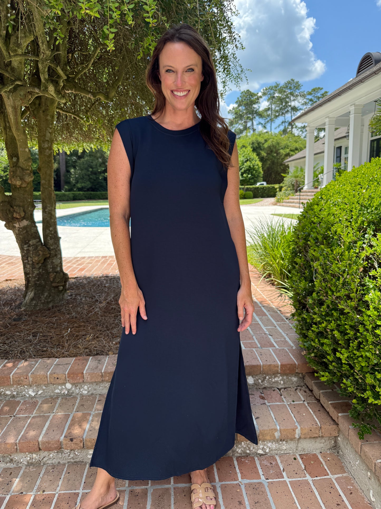 Hopkins Knit Pullover Dress - Navy
