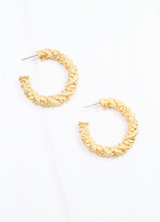 Allman Twisted Hoop Earring Gold