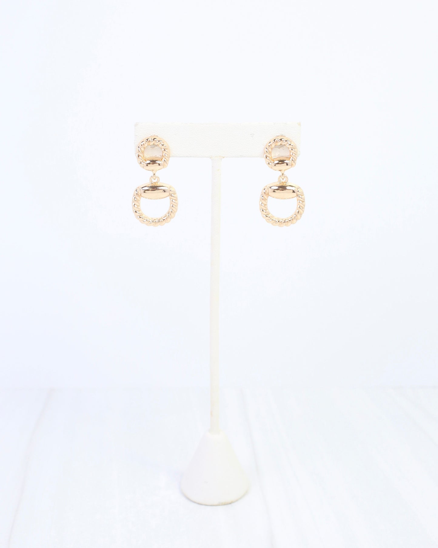 Martha Braided Horsebit Earring Gold