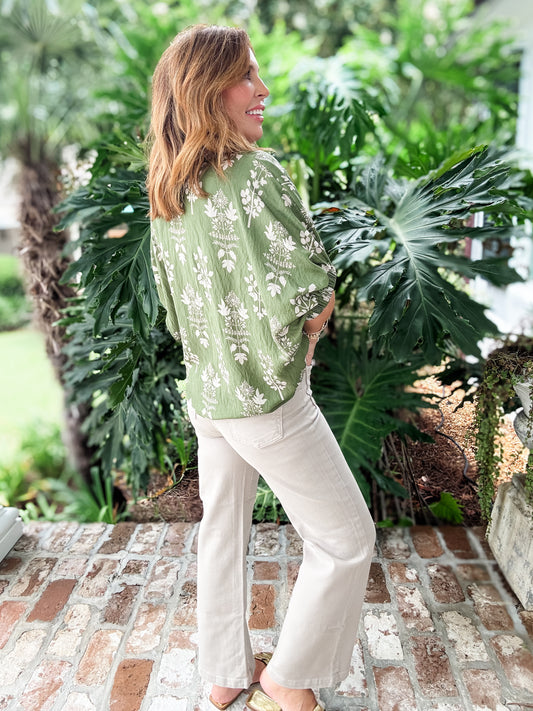 Just Black Patch Pocket Wide Leg Jeans- Moonstone