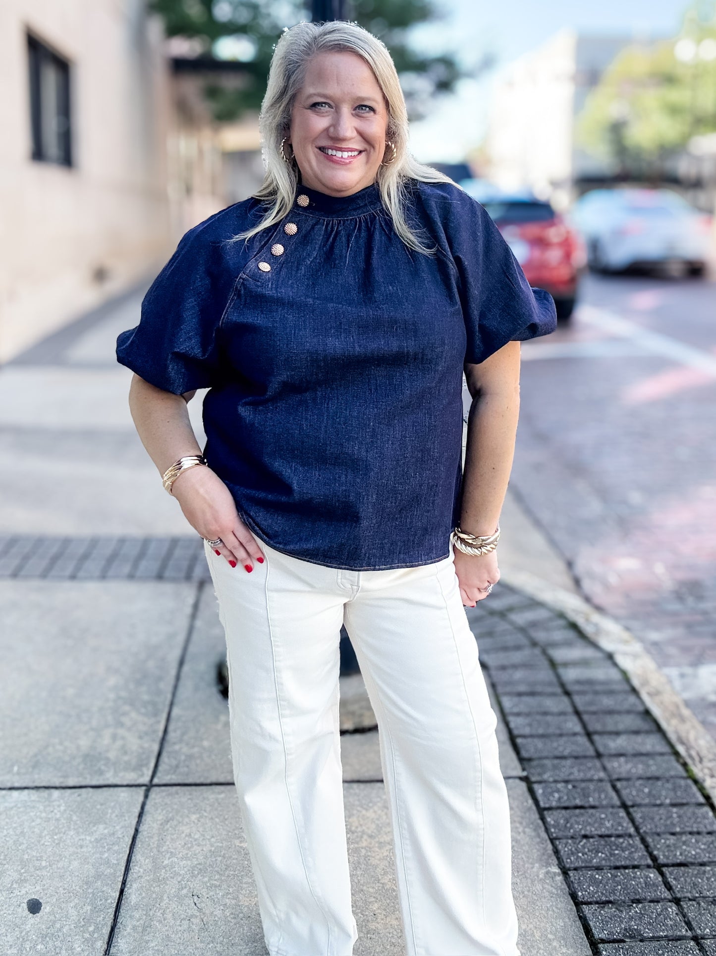 Darla Denim Top