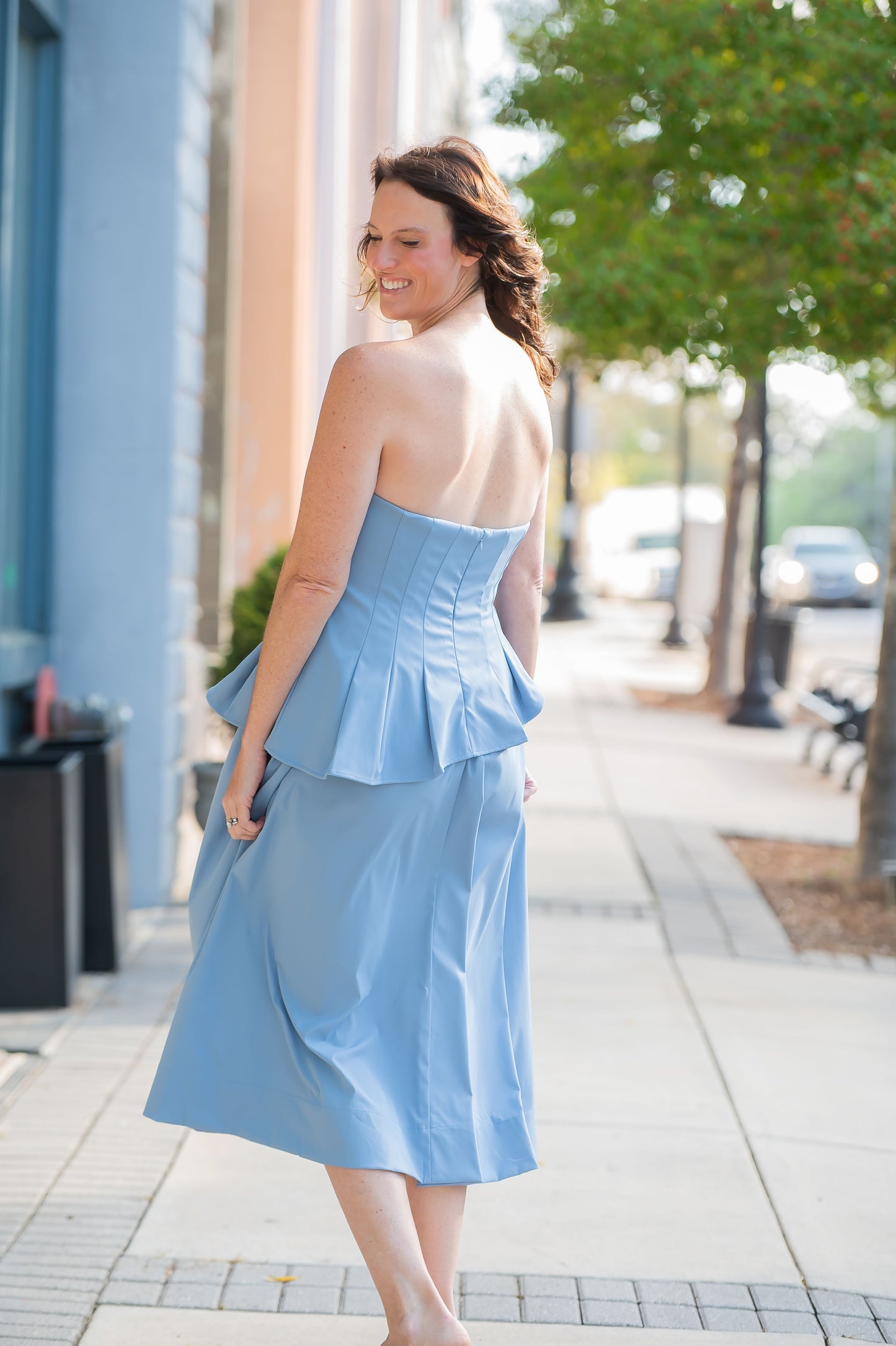 Malibu Pleat Detail Bandeau Dress