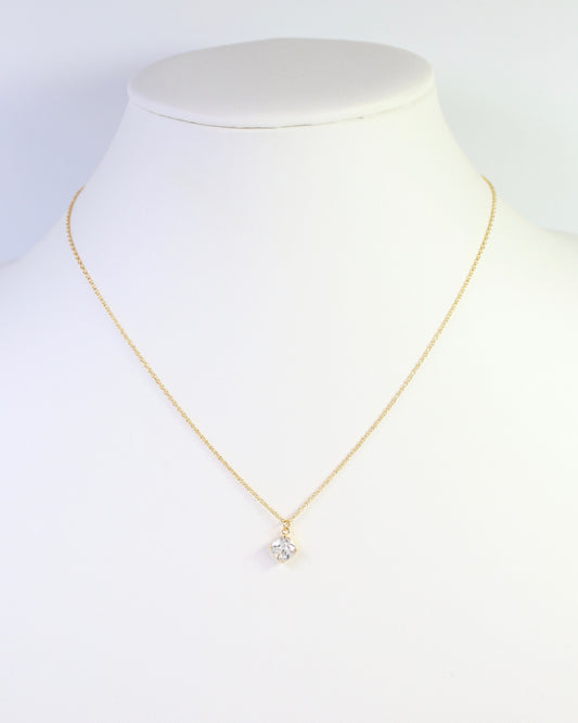 Lakewood CZ Pendant Necklace WR Gold