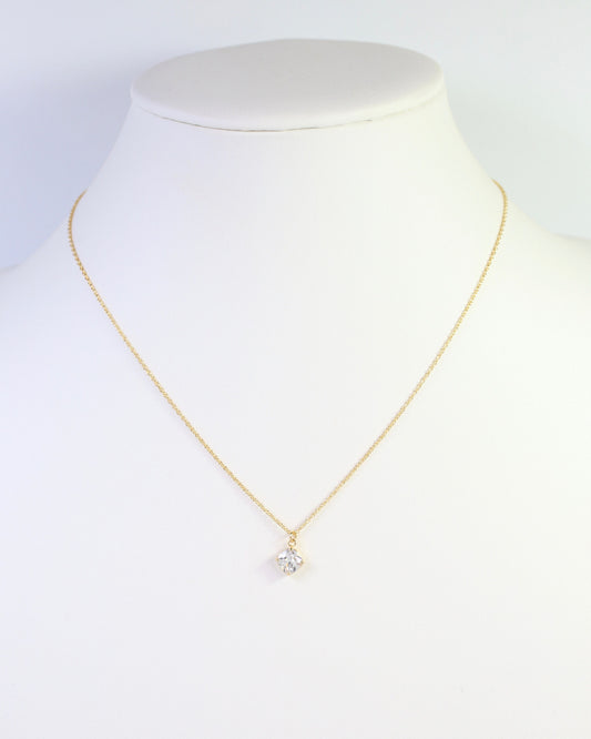Lakewood CZ Pendant Necklace WR Gold