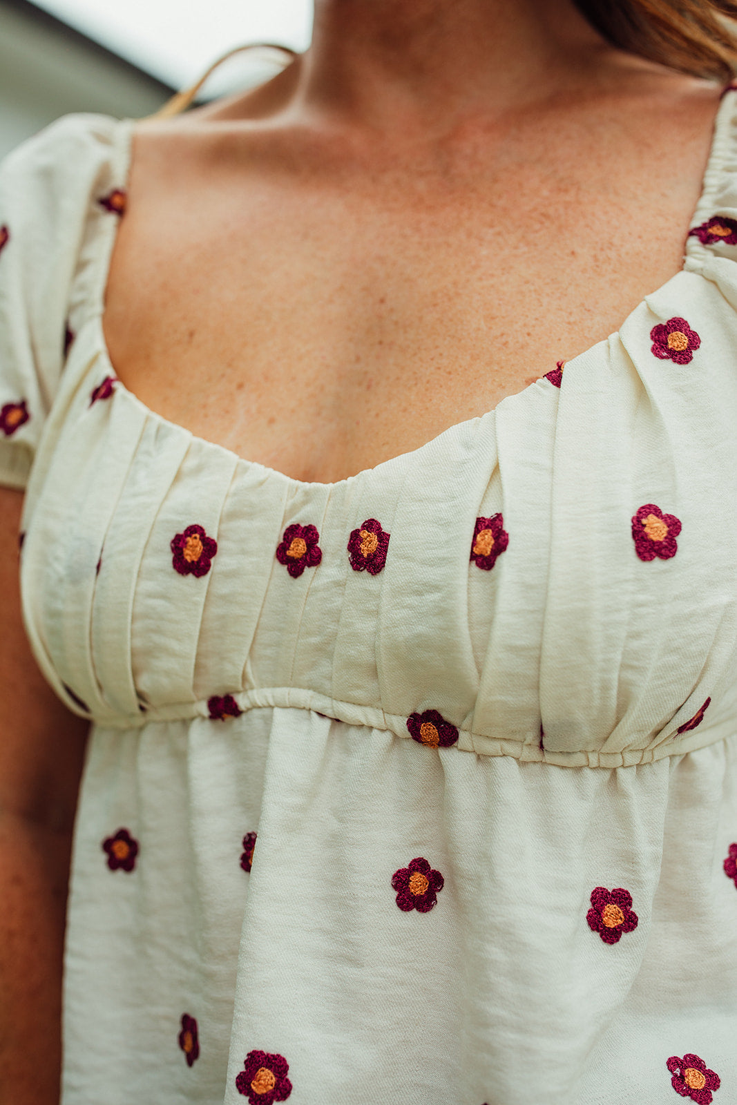 Lakin Embroidered Daisy Top
