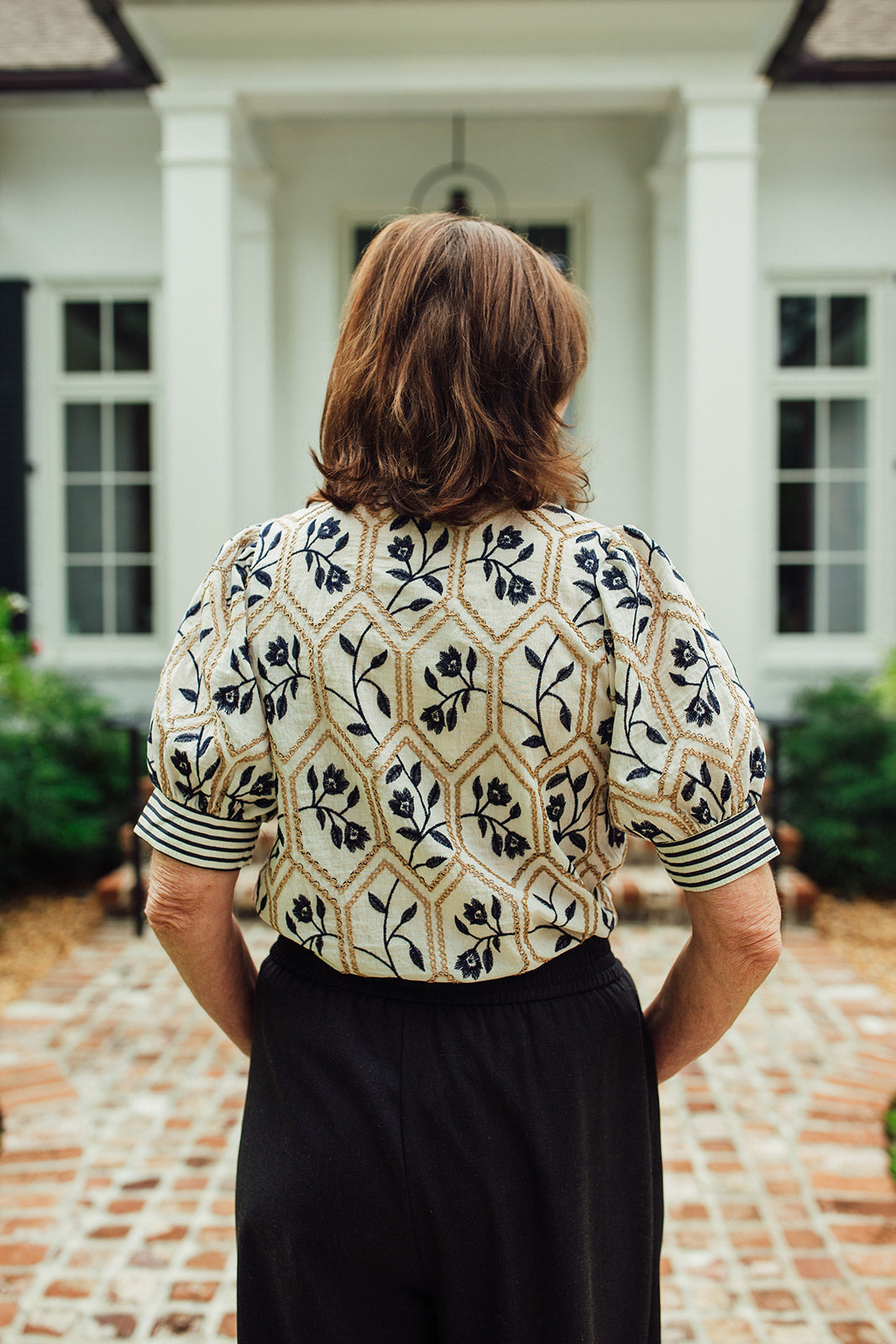 Dawson Cream Floral Embroidered Top