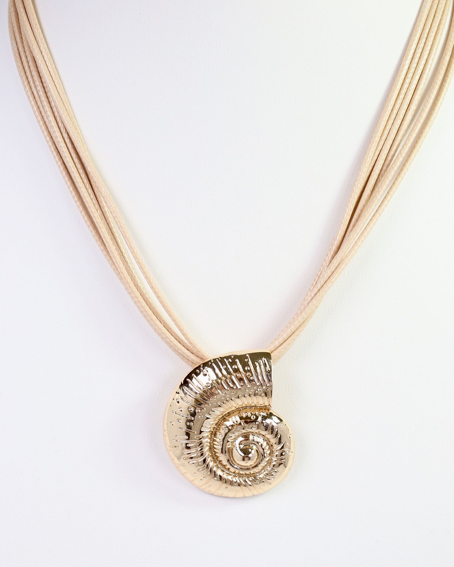 Marion Sundial Shell Cord Necklace Natural