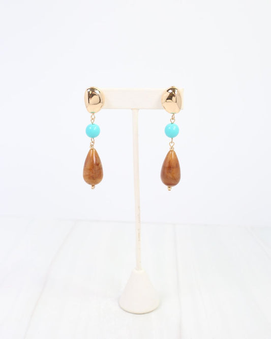 Bar Harbor Stone Dangle Earring Turquoise