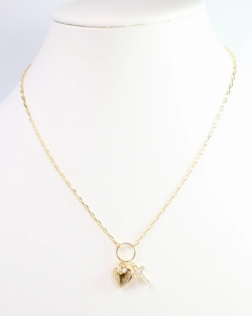 Sally Drop Charm Necklace Gold