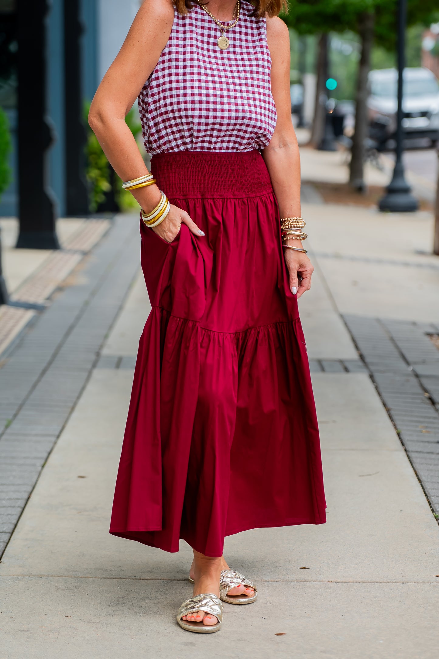 Quinn Burgundy Skirt