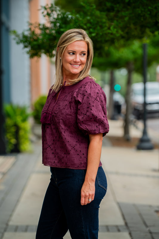 Arwen Eyelet Top
