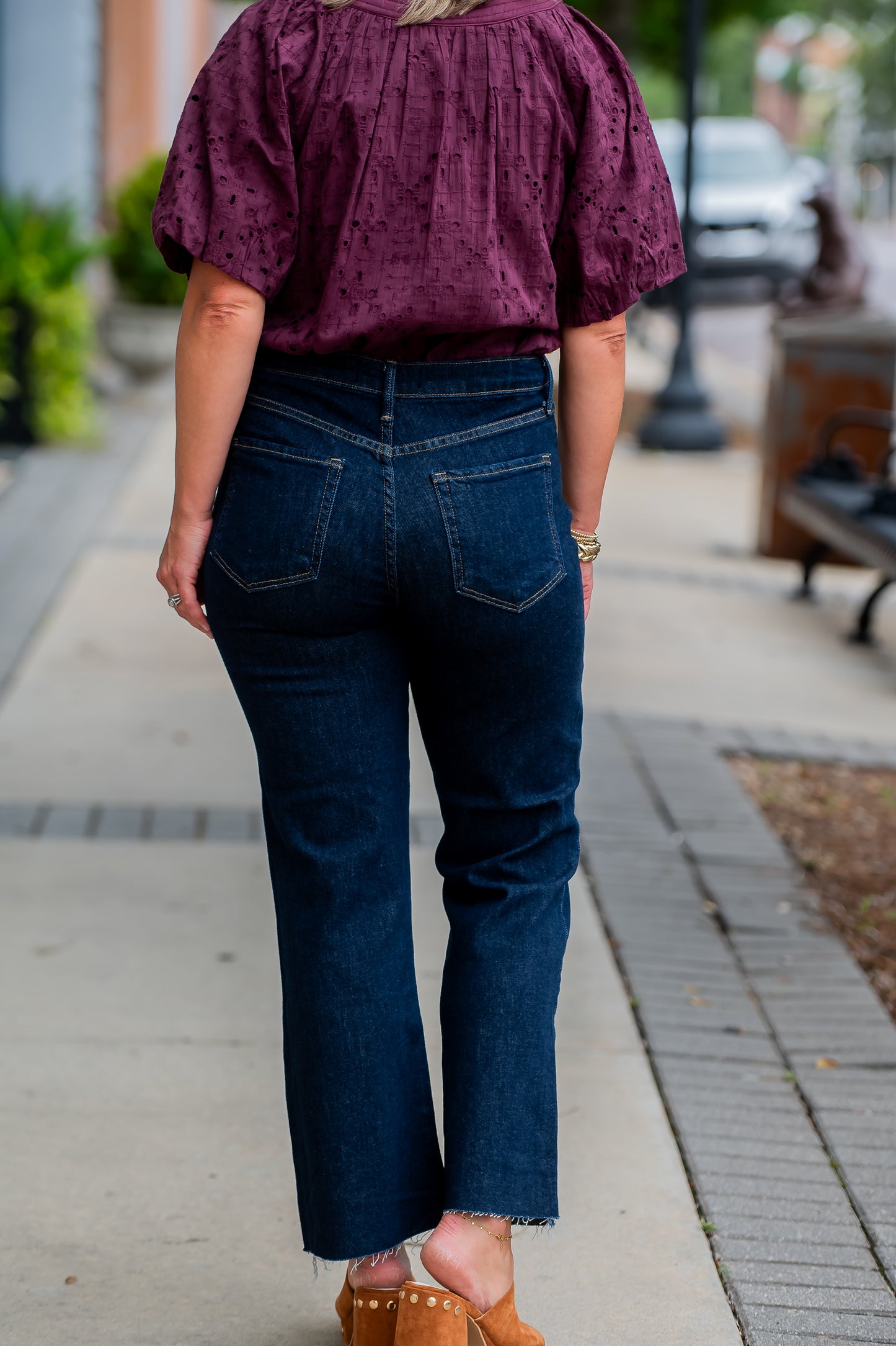 Kore Crop Flare- Dark Denim
