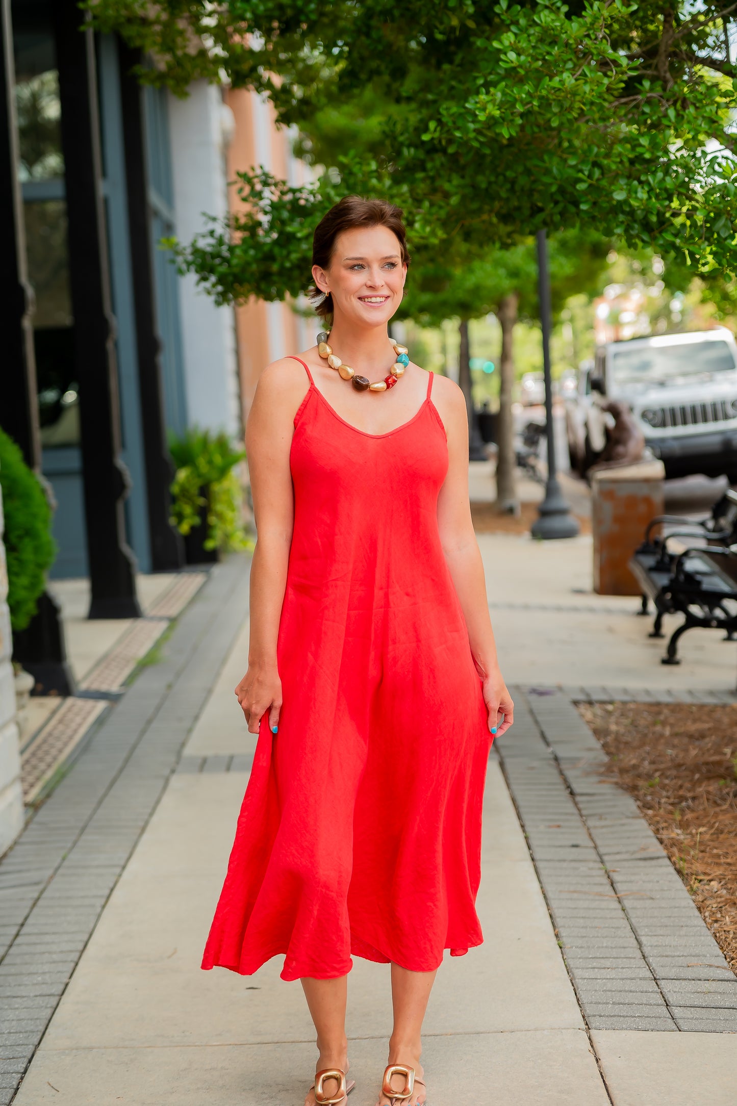 Twyla Cami Maxi-Red