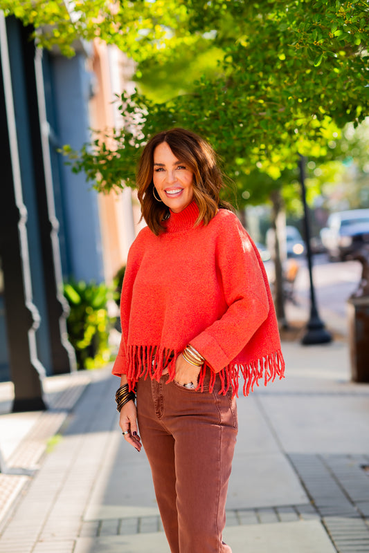 Sachi Sweater-Tangerine Glow