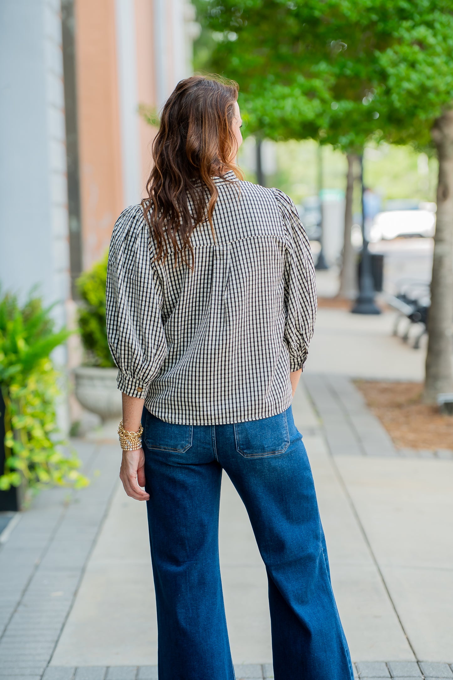 Amber Gingham Top