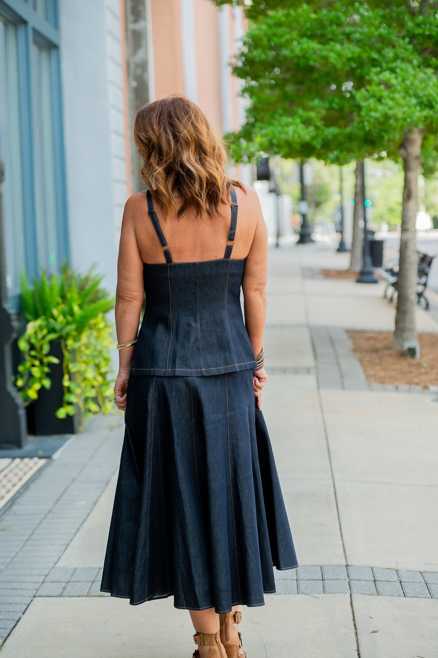 Maevie Denim Vest Top