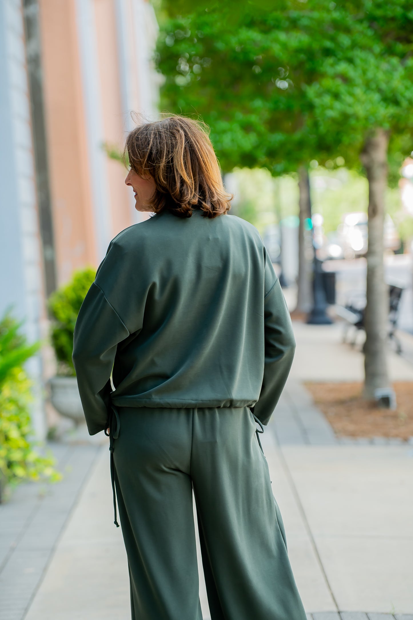 Lander Ultimate Soft Lounge Top-Forest Green