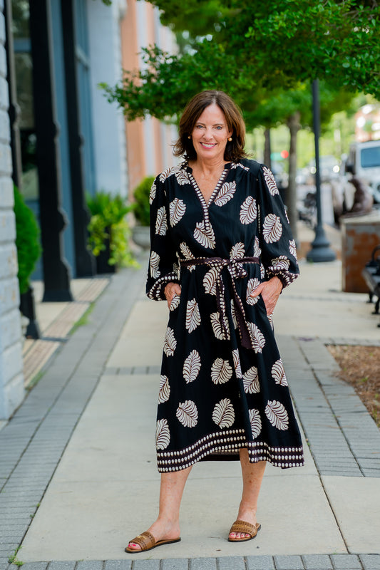 Shelby Leaf Print Dress