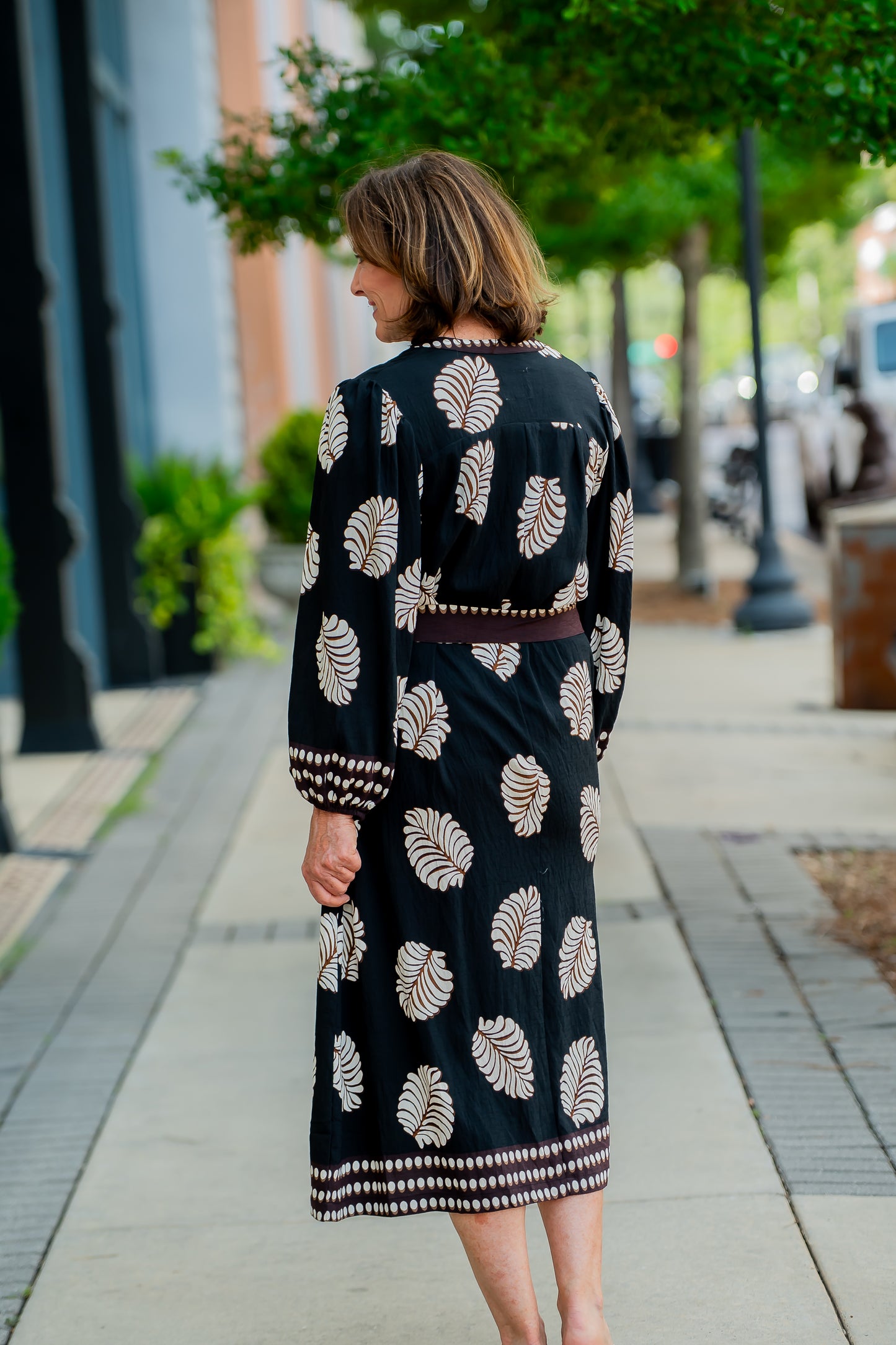Shelby Leaf Print Dress