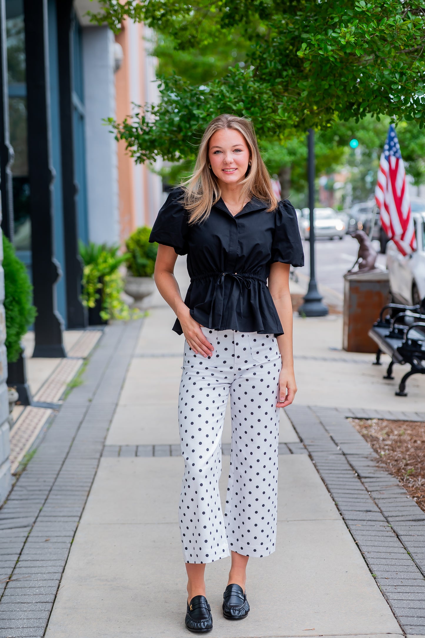 Lindsay Peplum Top
