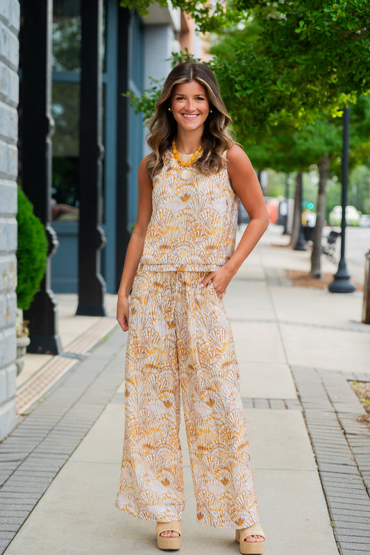 Chloe Seashell Print Pants