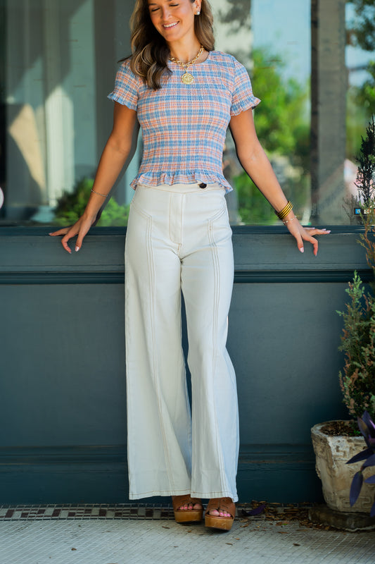 Birdie Contrast Stitch Pants