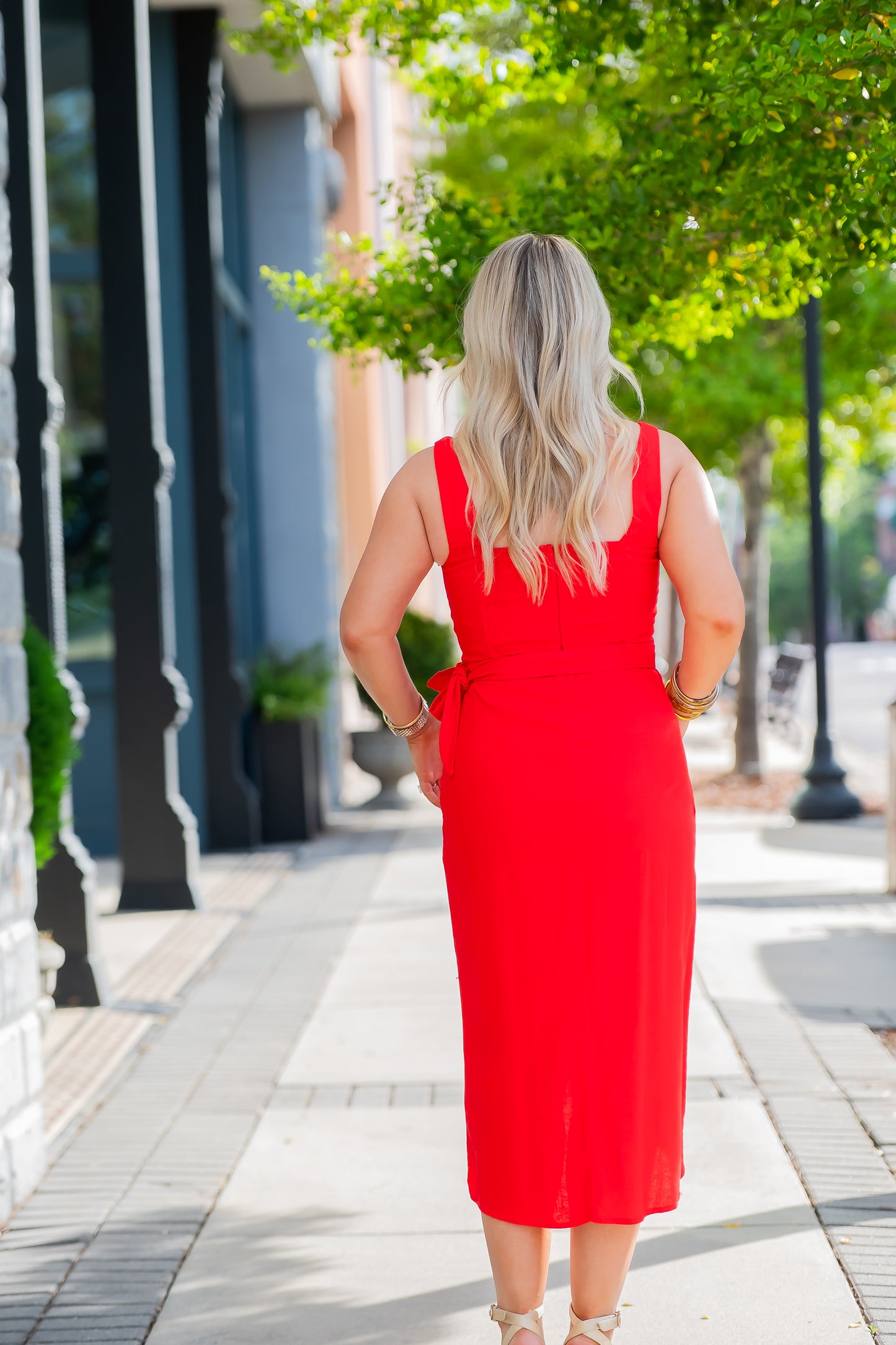 Chelsea Tulip Hem Wrap Dress