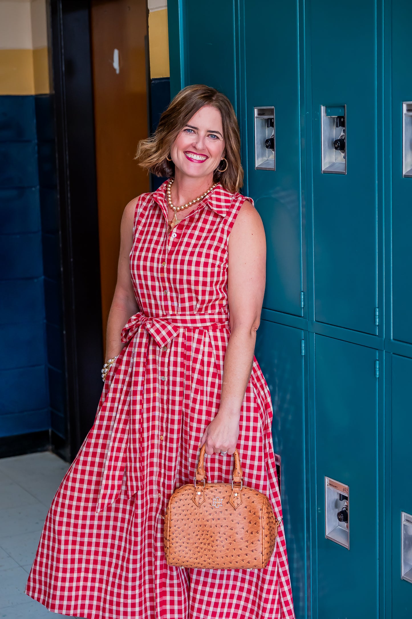 Louisa Red Plaid Dress