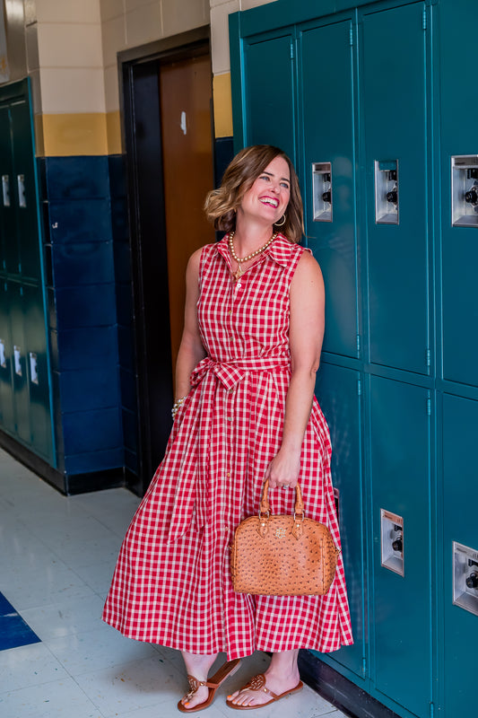 Louisa Red Plaid Dress