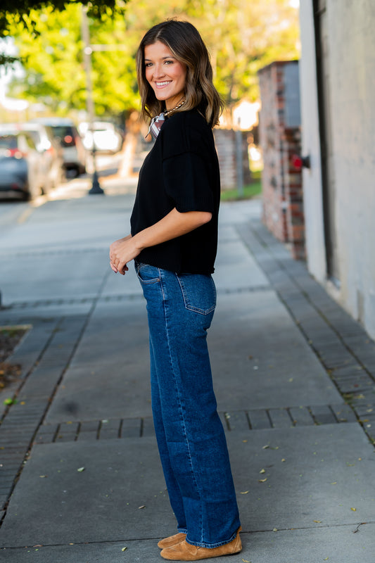 Teresa SS Sweater-Black