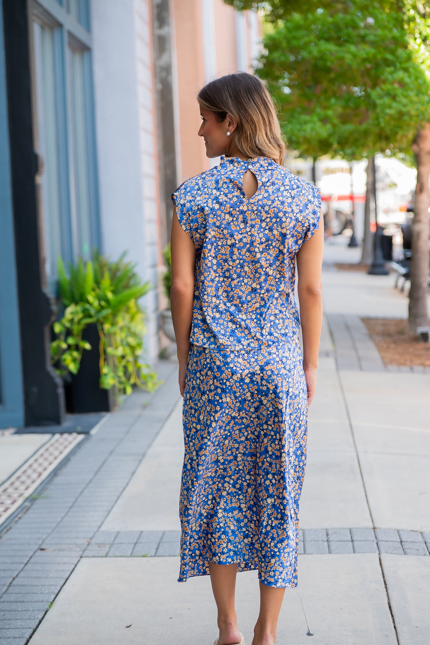 Cody Floral Satin Skirt