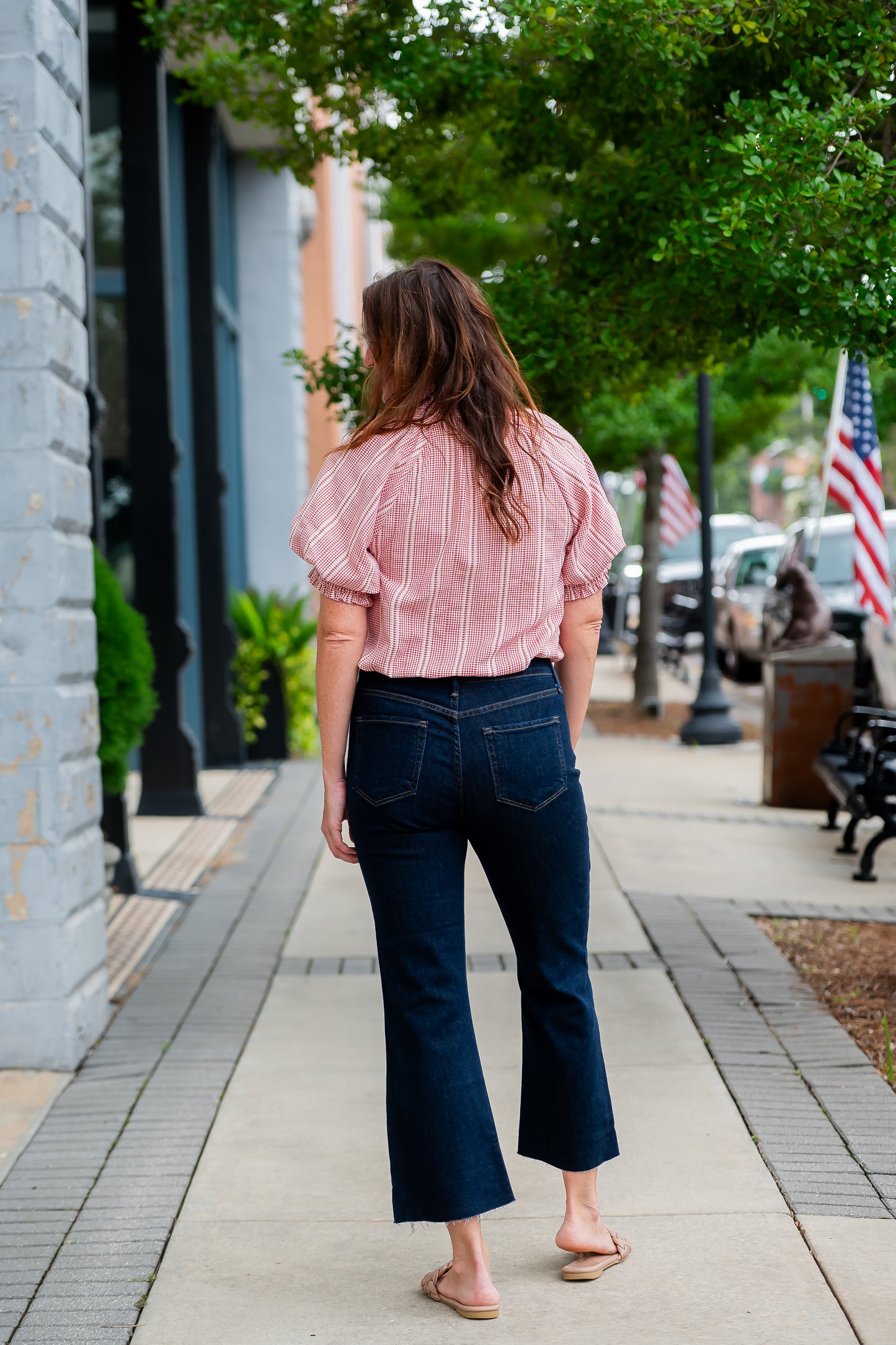 Kore Crop Flare- Dark Denim