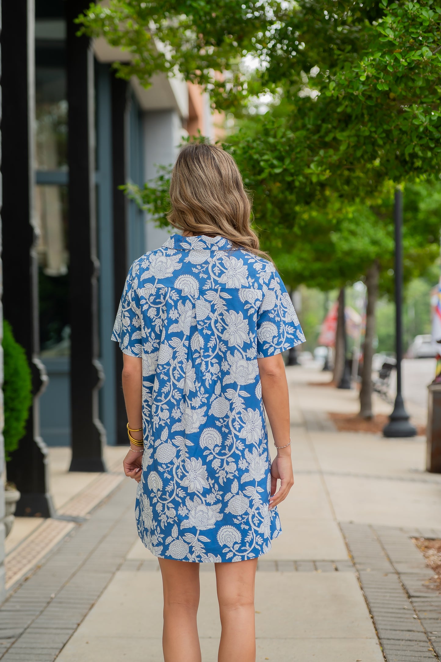 Remington Floral Print Button Down Dress