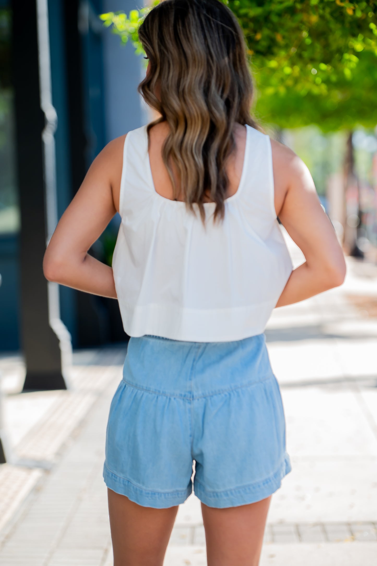 Los Angeles Slouchy Shorts With Shirred Detail