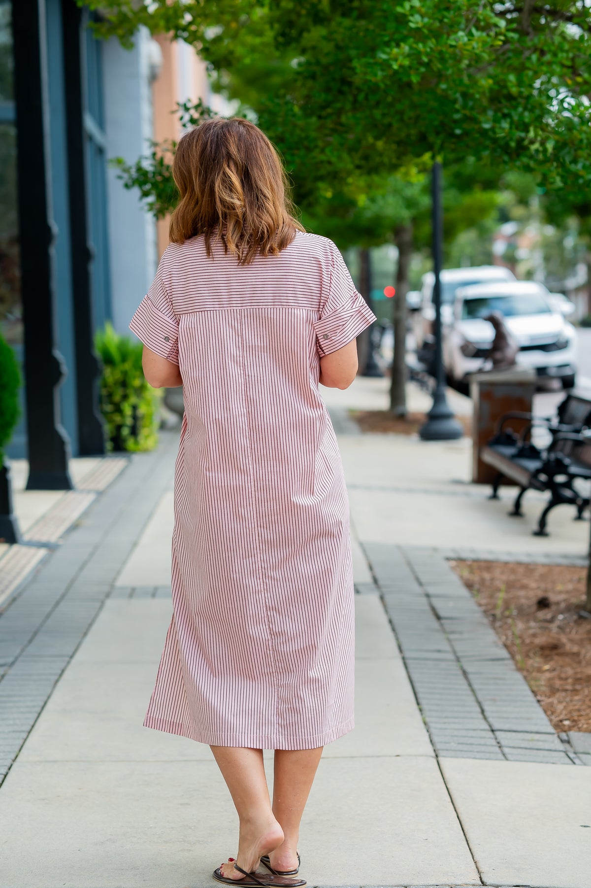 Ruby Pink Stripe Dress