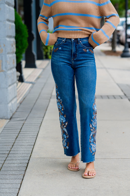 Tara Embroidered Denim