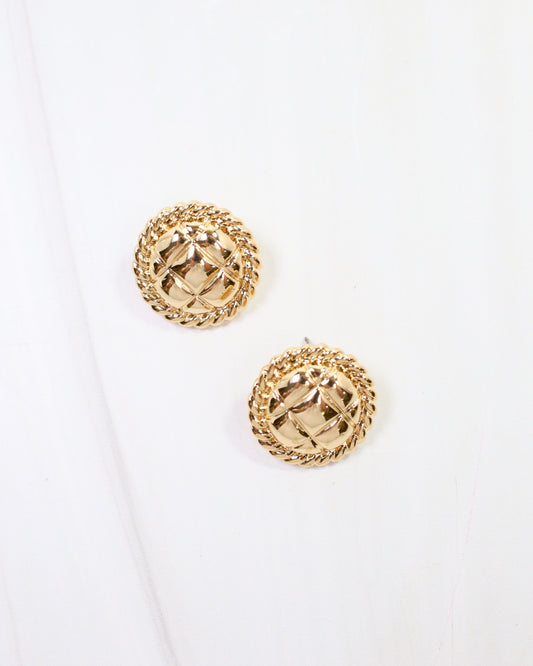 Carmel Textured Stud Earring Gold
