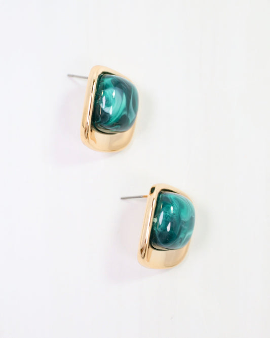 Waterbury Stud Earring Green