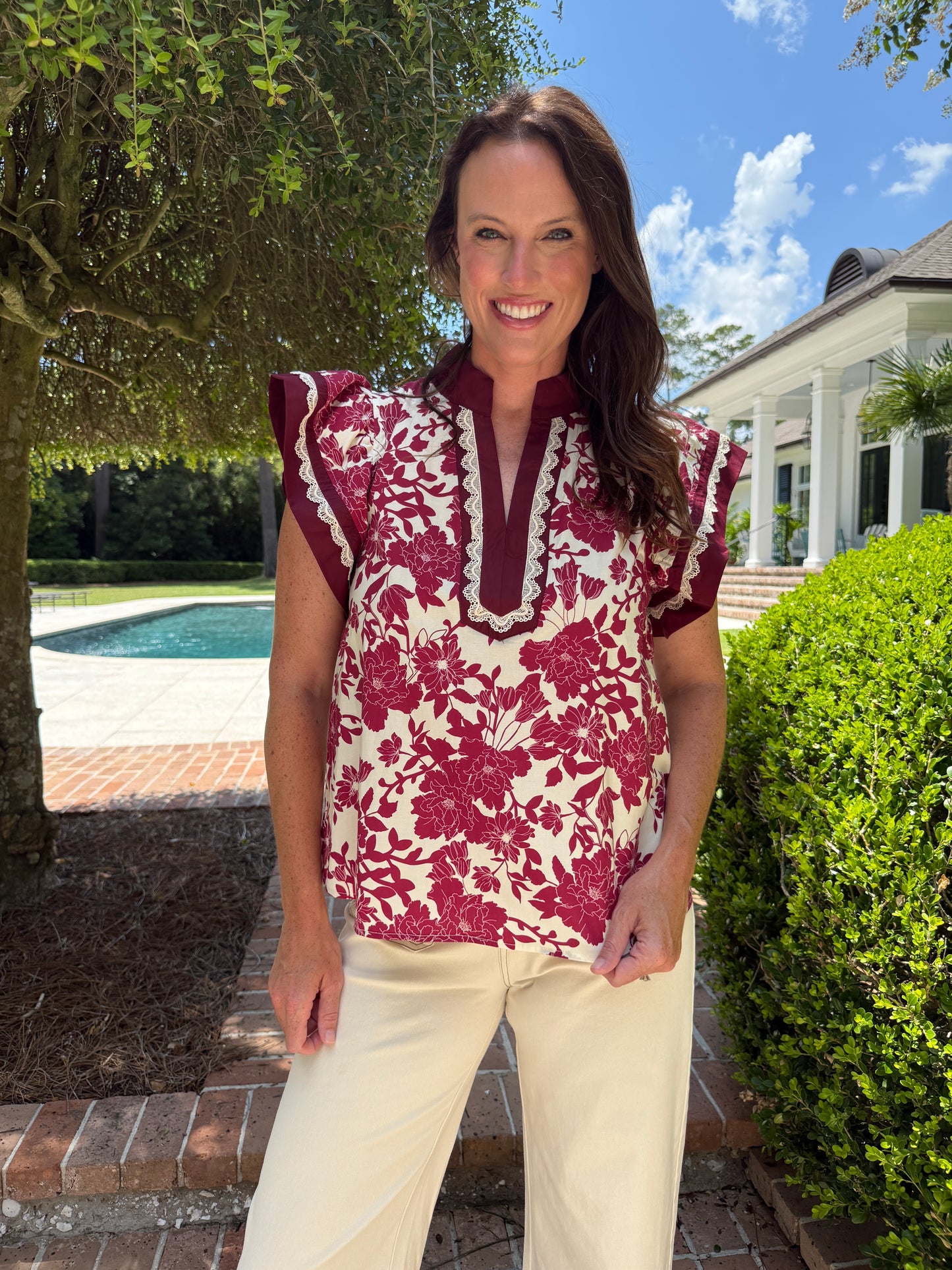 Ready For Fall Floral Print Top