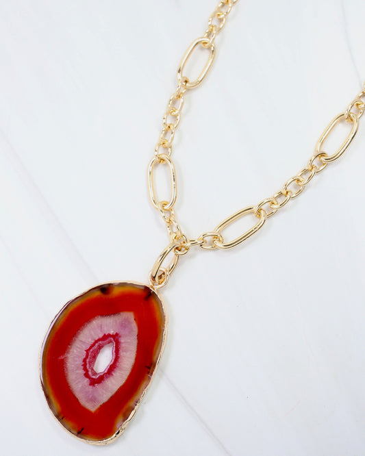 Antonio Agate Charm Red