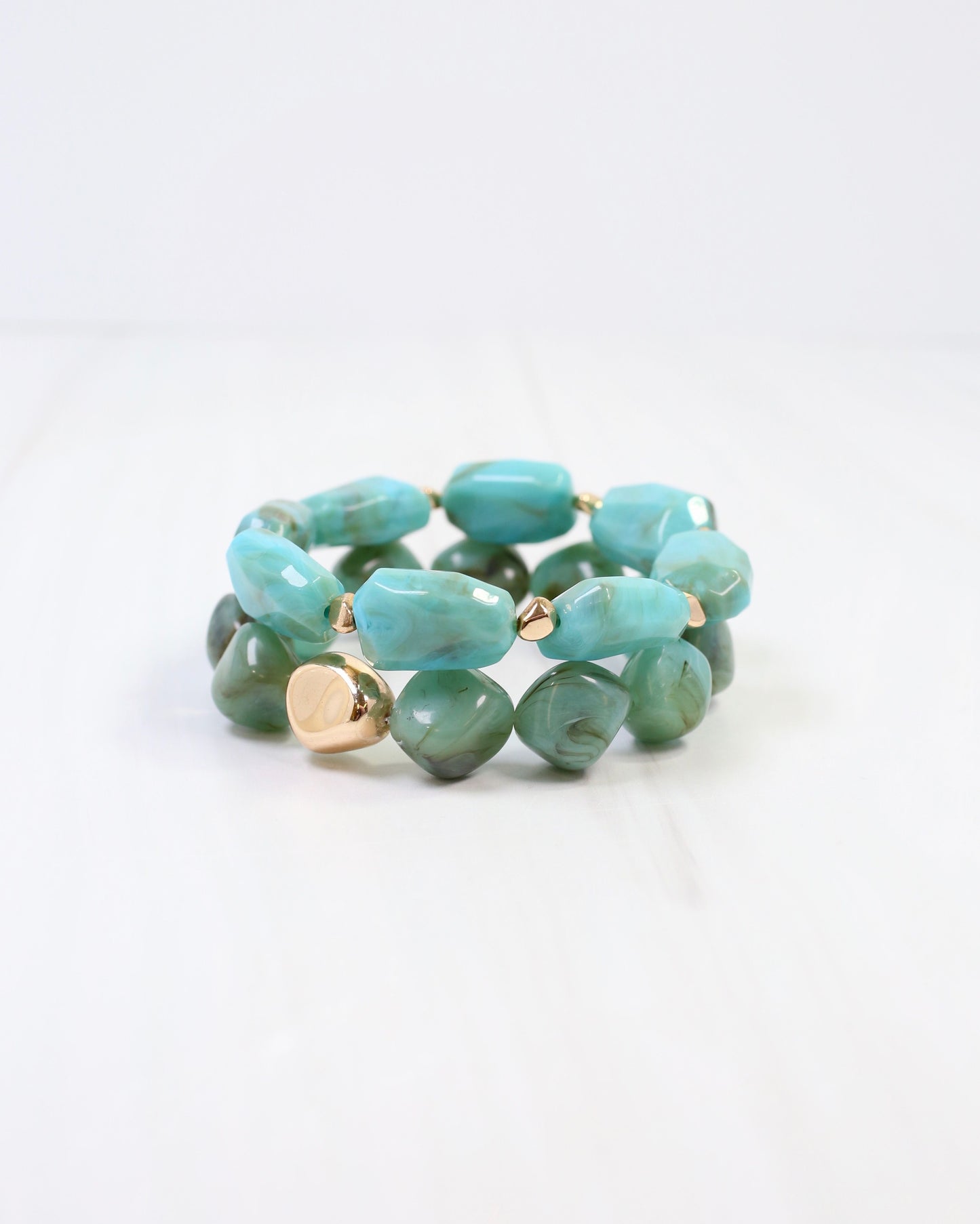 Ginger Stone Stretch Bracelet Turquoise