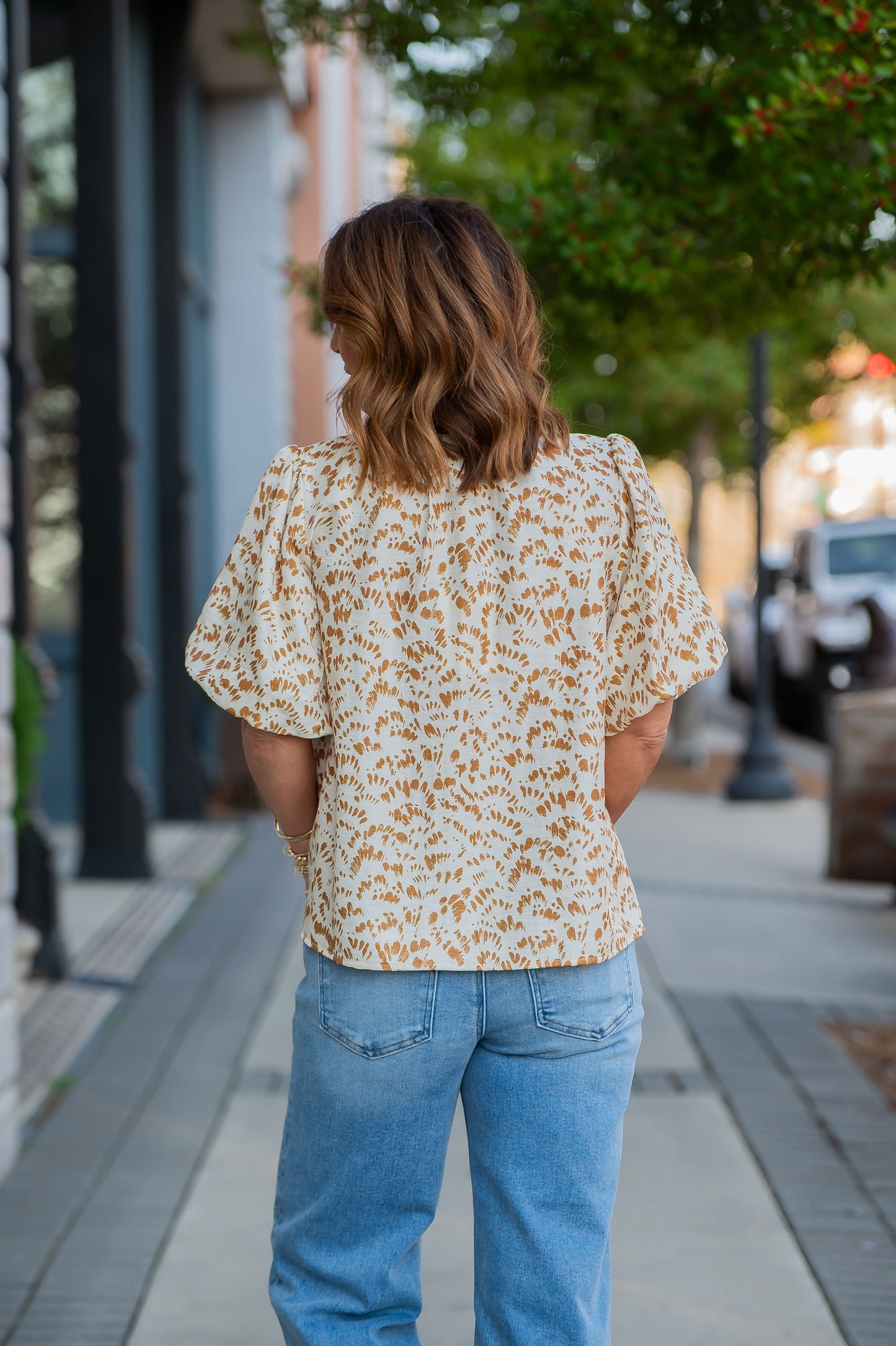 Sandra Animal Print Ribbed Top