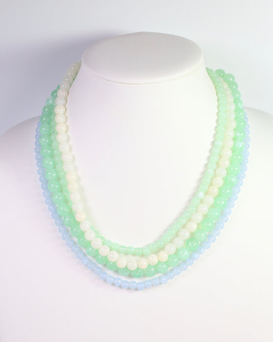 Amherst Beaded Layered Necklace Blue Multi