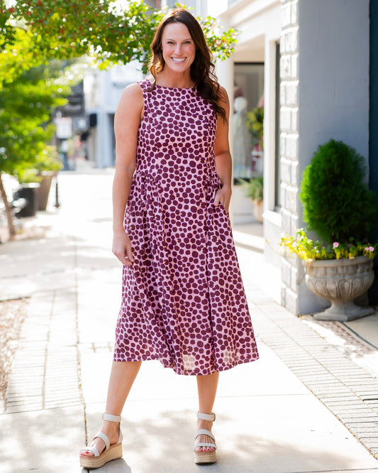 Juniper Sleeveless Polka Dot Dress