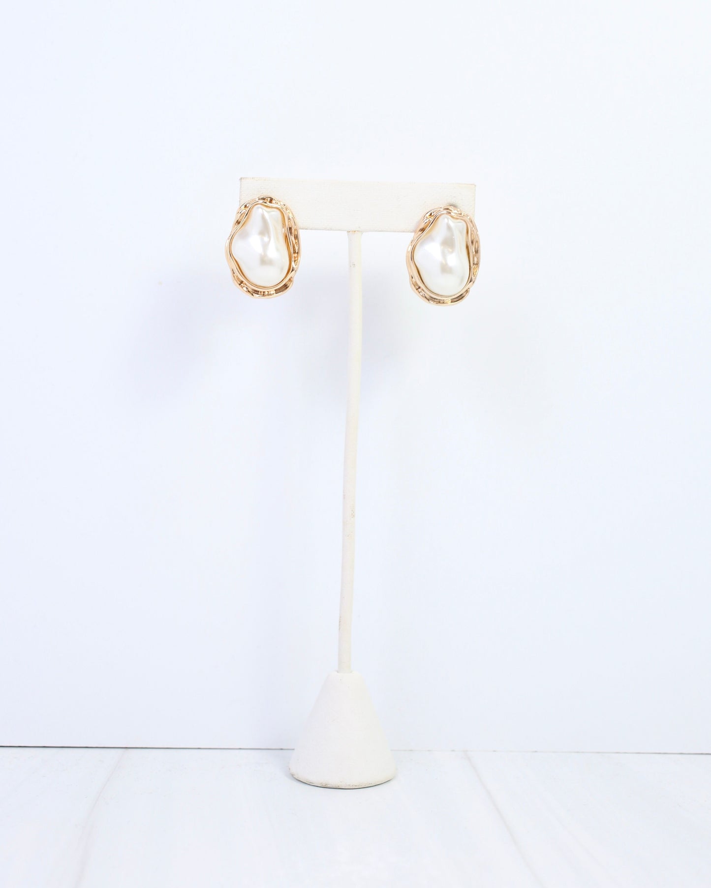 Carmela Baroque Pearl Post Earring Gold